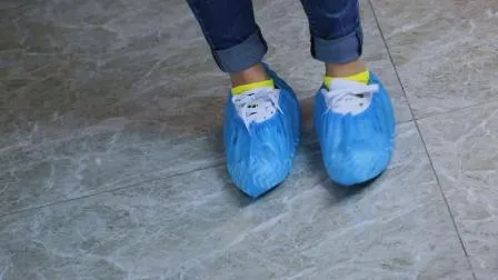 Blue Disposable PE PP Boot Shoe Covers Disposable Non Slip for Boots