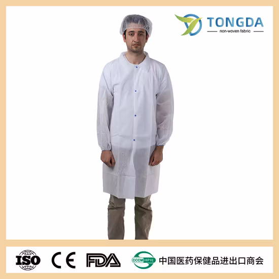 Disposable Lab Coat SMS Lab Coat Waterproof Lab Coat