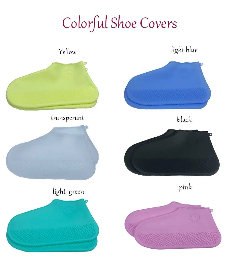 Reusable Outdoor Unisex Rain Boots Silicone Waterproof Shoes Rain Covers