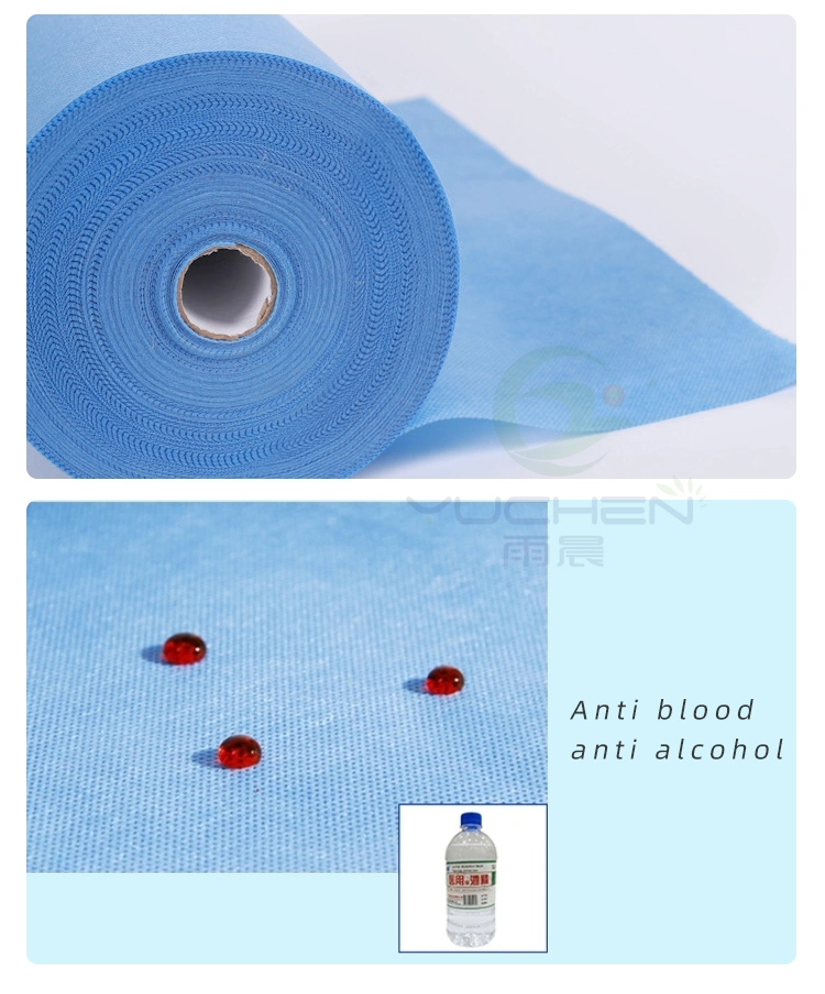 Wholesale High Quality SMS/SMMS Spunbond Meltblown Spunbond Nonwoven Fabric for Hospital