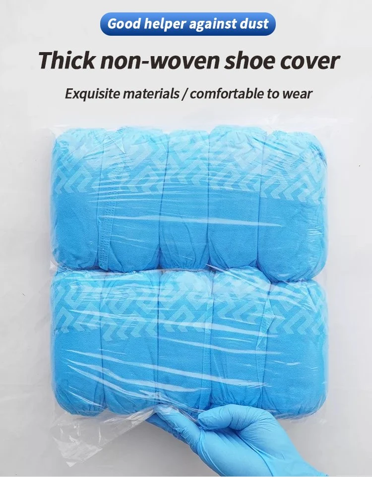 Non-Woven SMS Plastic Waterproof Long Medical Protective Disposable Shoe Cover / Boot Cover