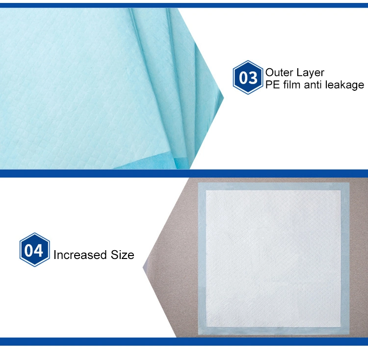 Wholesale Super Absorbent Adult Care Incontinence Nursing Pad Breathable Soft Cotton Disposable Underpads for Hospital Family