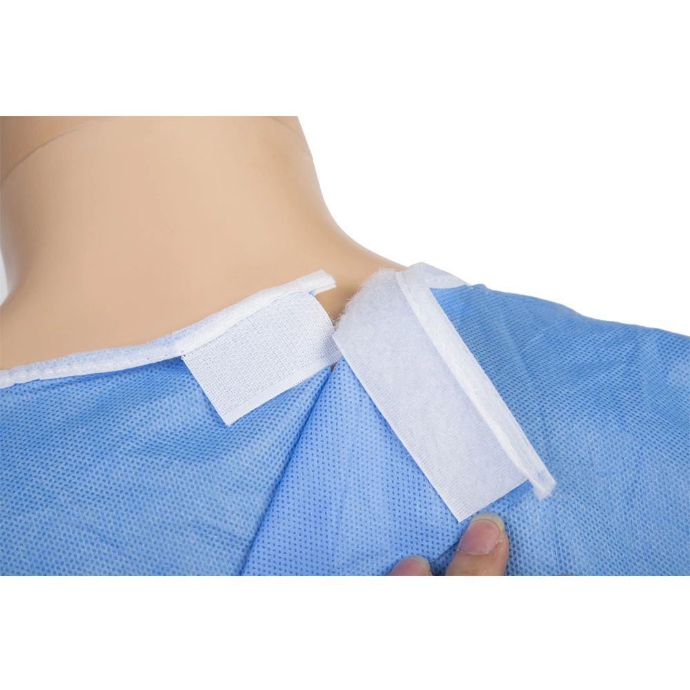 Disposable Medical Surgical Sterile Nonwoven Isolation Gown for Hospital Clinics