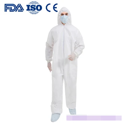 Type 5/6 Disposable Coveralls Tyvek 400 600 Hooded Protective Category 3 Chemical Reusable Protective Coverall 2XL PPE Suit for Healthcare with En14126, En1073