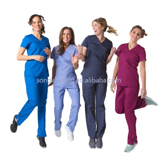 OEM Factory Hospital Uniform Medical Scrub Suit Nurse Staff Suit