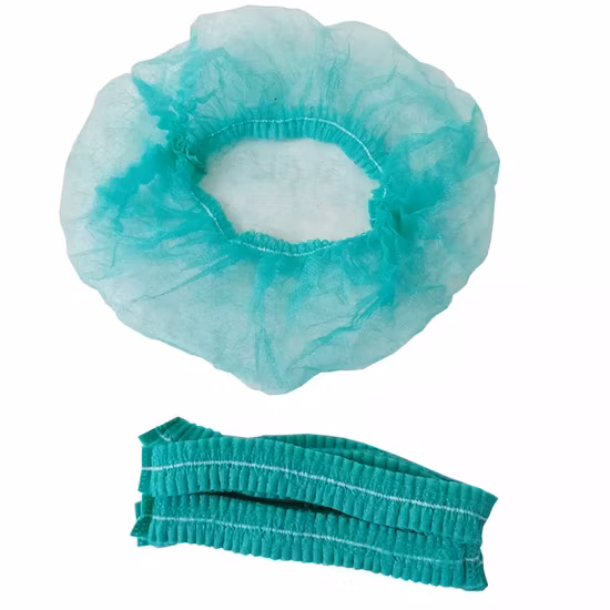 Disposable Surgical/Medical Head Cover Mob Cap Hat Hair Net Non Woven Hair Hats for Hospital Food Industry