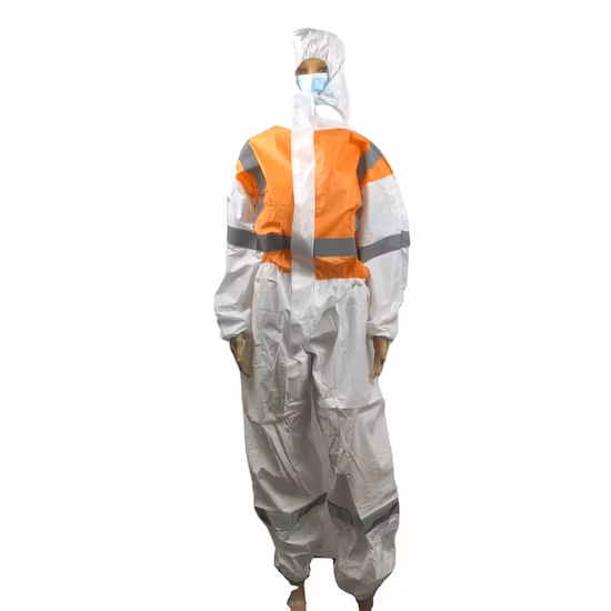 Wholesale High Quality OEM Safety PPE Suit Work Uniform Safety Clothing Disposable Protective Coverall