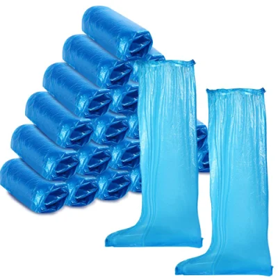 Disposable Boots Covers Plastic Long Shoes Covers Waterproof Over The Knee Shoes Covers Anti
